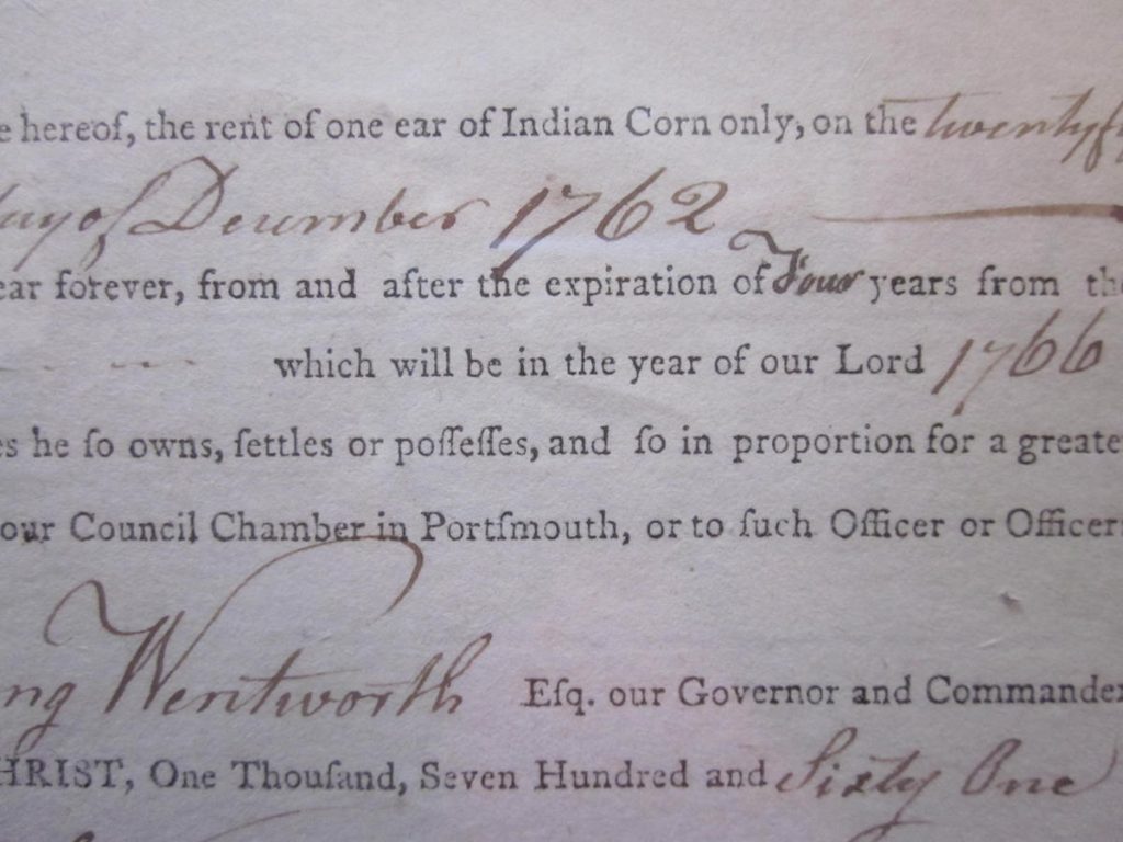 Newfane Charter 1762