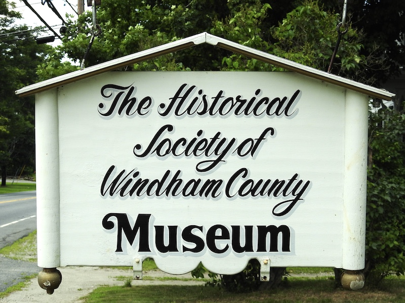 Historical Society of Windham County sign