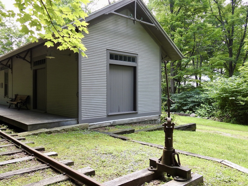 Newfane West River Railroad train station switch